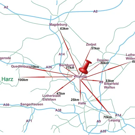 Vakantiehuis Basislager Fuer Harz Und Staedtetour Leipzig, Magdeburg, Dessau, Halle, Quedlinburg Uvm Woerbzig