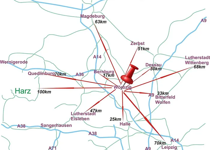 Tatil Evi Basislager Fuer Harz Und Staedtetour Leipzig, Magdeburg, Dessau, Halle, Quedlinburg Uvm Woerbzig